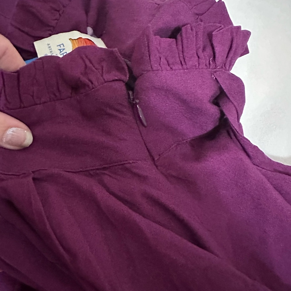 Farm Rio Elegant Purple Floral Wide-Leg Pants M - Picture 2 of 4